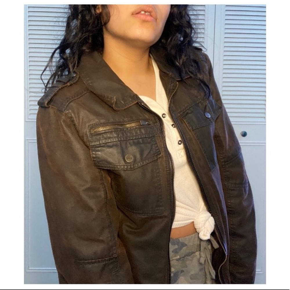 A men’s Guess leather jacket